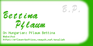 bettina pflaum business card